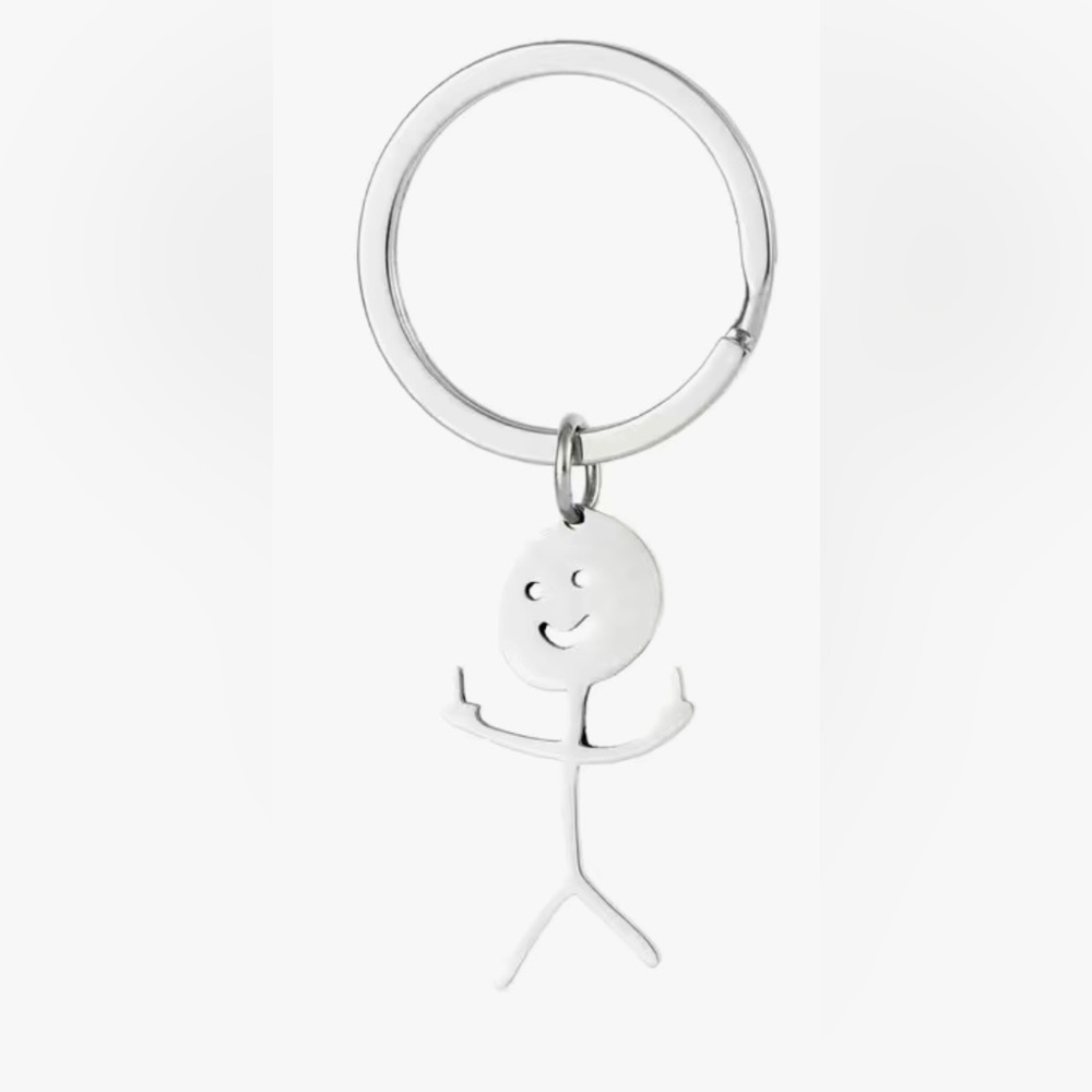 Stick figure keychain